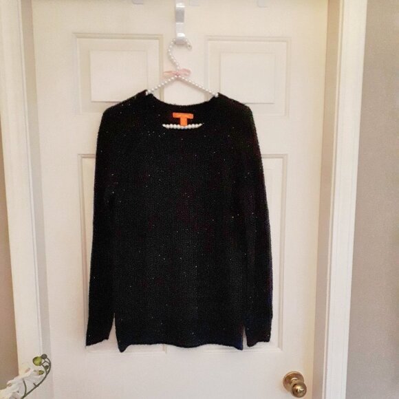 EUC Joe Fresh black sequin sparkle knit sweater, XS - Picture 5 of 7